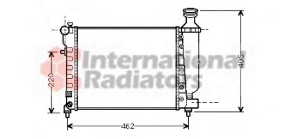 Radiator, engine cooling 09002206