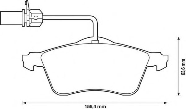 Комплект тормозных колодок, дисковый тормоз 573106J