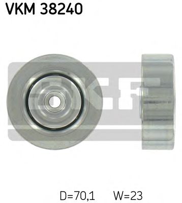 Deflection/Guide Pulley, v-ribbed belt VKM 38240
