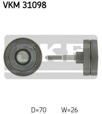 Deflection/Guide Pulley, v-ribbed belt VKM 31098