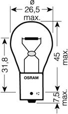 Лампа накаливания, фонарь указателя поворота; Лампа накаливания, фонарь сигнала торможения; Лампа накаливания, фара заднего хода; Лампа накаливания, стояночный / габаритный огонь; Лампа накаливания, фонарь указателя поворота; Лампа накаливания, фонарь сигнала торможения; Лампа накаливания, стояночный / габаритный огонь; Лампа накаливания, фара заднего хода 7507