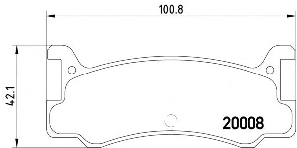 Комплект тормозных колодок, дисковый тормоз MDB1358