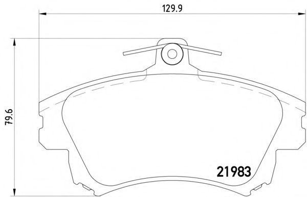 Комплект тормозных колодок, дисковый тормоз MDB1995