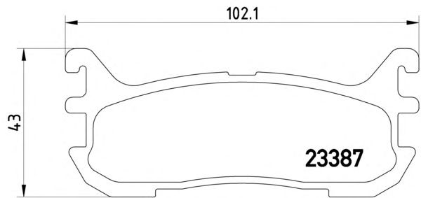 Kit de plaquettes de frein, frein à disque MDB1893