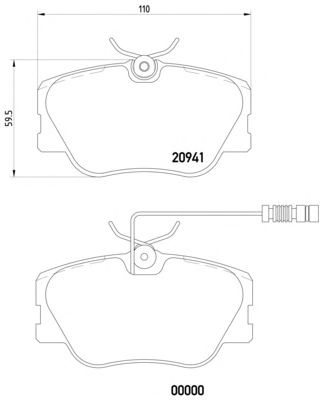 Комплект тормозных колодок, дисковый тормоз MDB1437