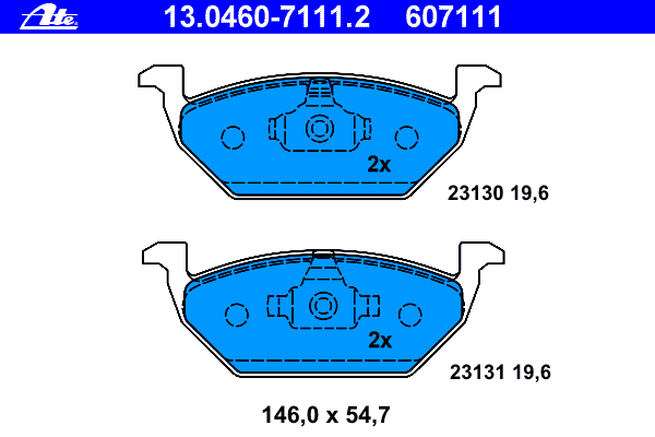 Brake Pad Set, disc brake 13.0460-7111.2