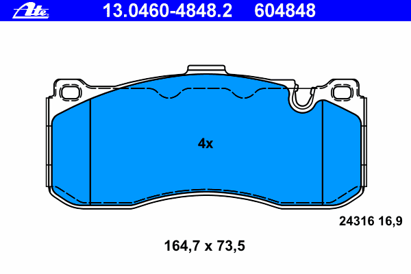 Brake Pad Set, disc brake 13.0460-4848.2
