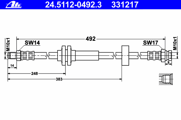 Tubo flexible de frenos 24.5112-0492.3
