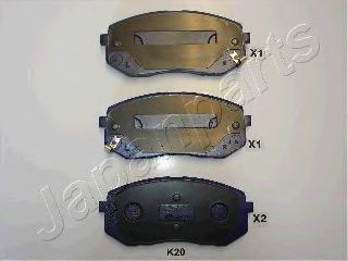 Комплект тормозных колодок, дисковый тормоз PA-K20AF