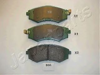 Комплект тормозных колодок, дисковый тормоз PA-S02AF