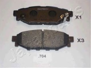 Комплект тормозных колодок, дисковый тормоз PP-704AF
