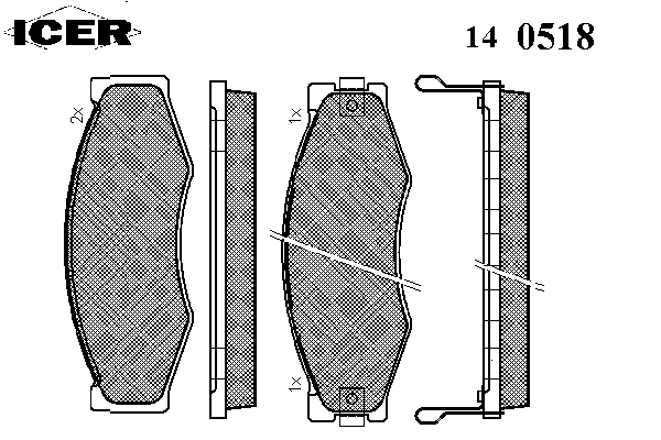 Комплект тормозных колодок, дисковый тормоз 140518