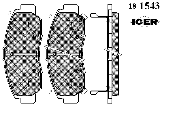 Комплект тормозных колодок, дисковый тормоз 181543