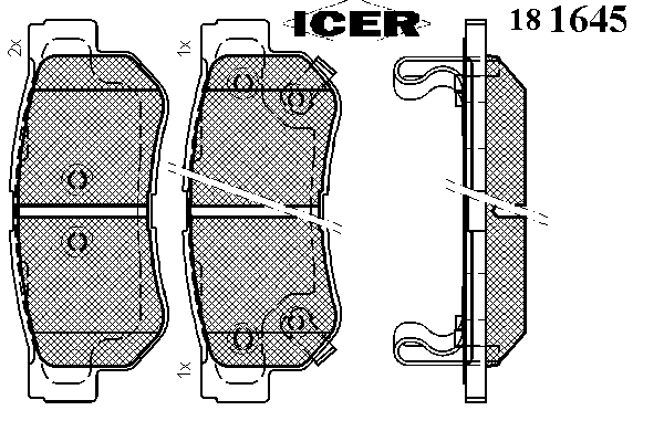 Комплект тормозных колодок, дисковый тормоз 181645