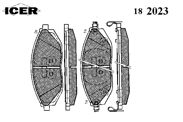 Комплект тормозных колодок, дисковый тормоз 182023
