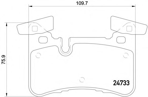 Комплект тормозных колодок, дисковый тормоз T2043