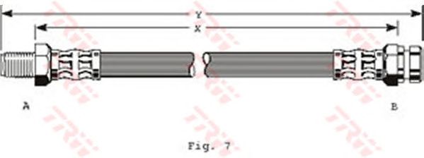 Tubo flexible de frenos PHB117
