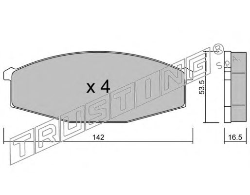 Комплект тормозных колодок, дисковый тормоз 112.0