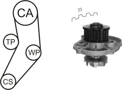 Water Pump & Timing Belt Kit WPK-160301