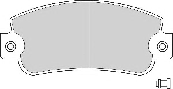 Комплект тормозных колодок, дисковый тормоз FD671A