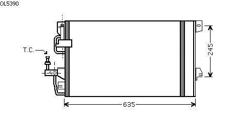 Condensador, ar condicionado OL5390