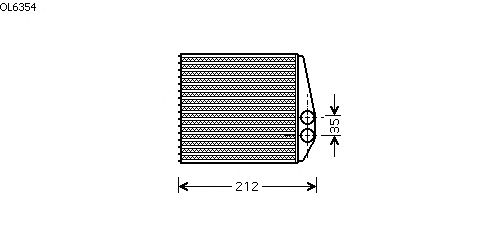 Permutador de calor, aquecimento do habitáculo OL6354