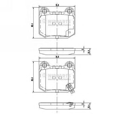 Kit de plaquettes de frein, frein à disque J3611049