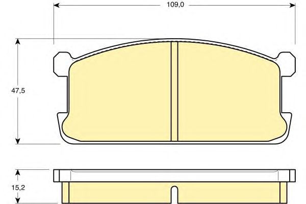 Комплект тормозных колодок, дисковый тормоз 6101949