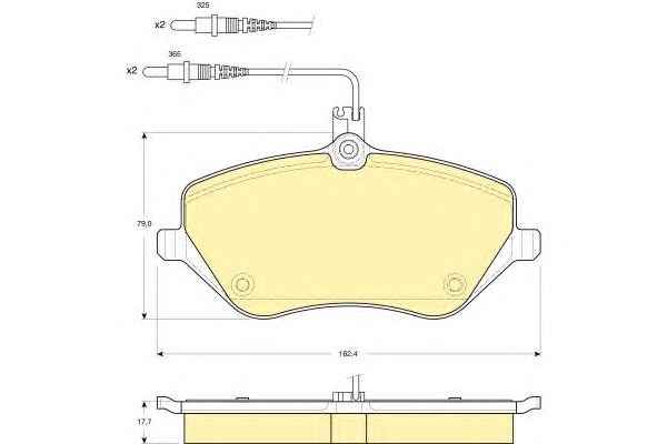Комплект тормозных колодок, дисковый тормоз 6115951