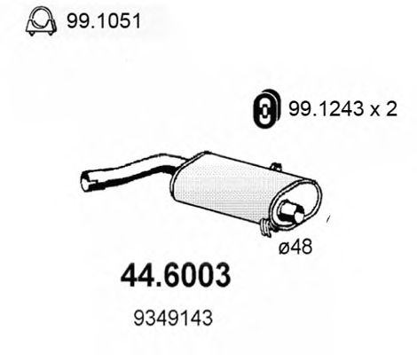 Middle Silencer 44.6003