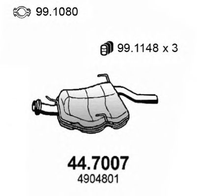 Endschalldämpfer 44.7007