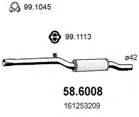 Middle Silencer 58.6008