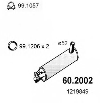 Предглушитель выхлопных газов 60.2002