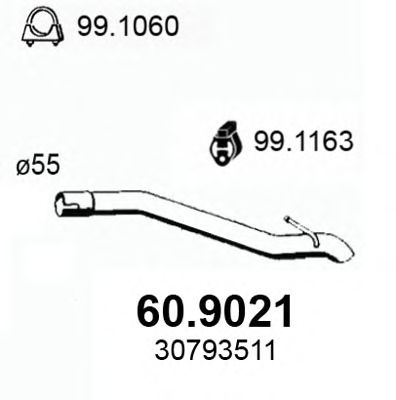 Tubo gas scarico 60.9021