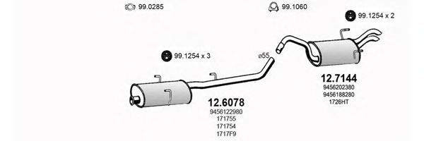 Sistema de gases de escape ART2836