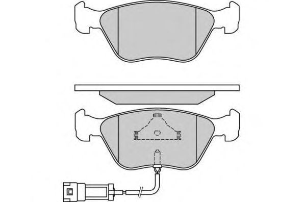 Комплект тормозных колодок, дисковый тормоз 12-0658