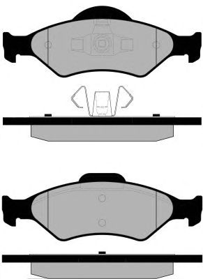 Комплект тормозных колодок, дисковый тормоз PA1268