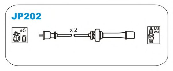 Комплект проводов зажигания JP202