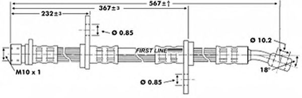 Tubo flexible de frenos FBH6204