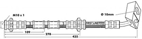Tubo flexible de frenos FBH6293