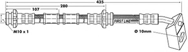 Tubo flexible de frenos FBH6294