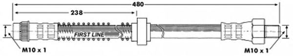 Tubo flexible de frenos FBH6937