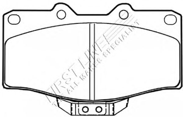 Комплект тормозных колодок, дисковый тормоз FBP1243