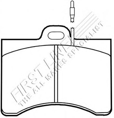 Комплект тормозных колодок, дисковый тормоз FBP1343