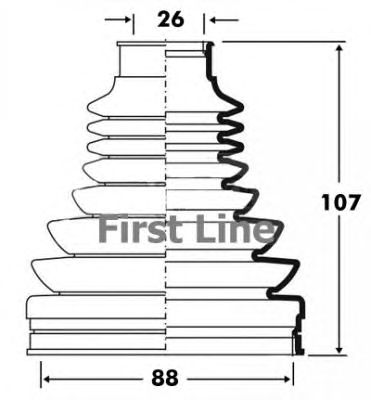 Joint-soufflet, arbre de commande FCB2811