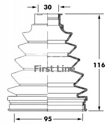 Joint-soufflet, arbre de commande FCB6051