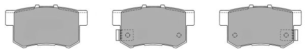 Комплект тормозных колодок, дисковый тормоз FBP-1023
