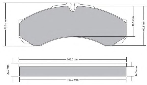 Комплект тормозных колодок, дисковый тормоз FBP-1688