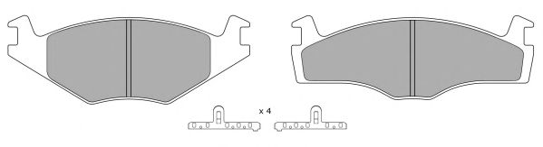 Комплект тормозных колодок, дисковый тормоз FBP-0461
