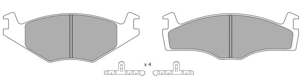 Комплект тормозных колодок, дисковый тормоз FBP-0461-01